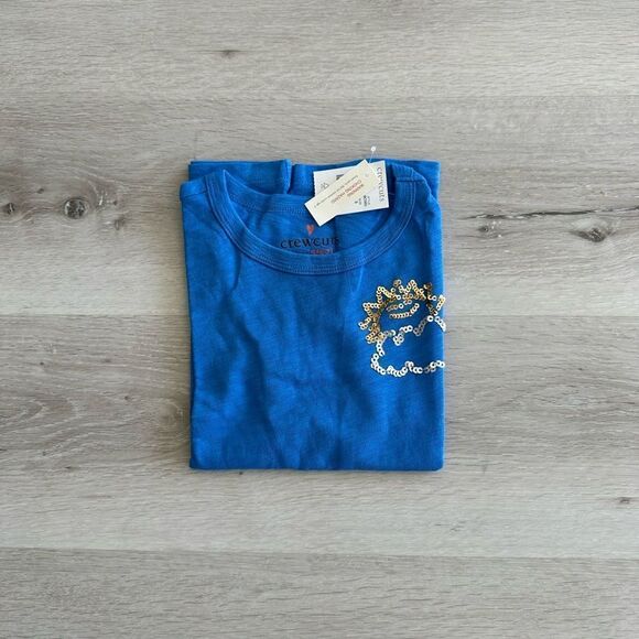 J. Crew‎ Cuts Sequin CLOUD Graphic BLUE S NWT IN PACKAGE - Picture 6 of 8
